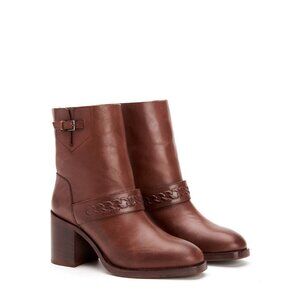 Aquatalia Evette Leather Pull-On Bootie